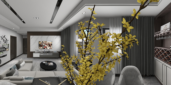 秦兽就是我-瑞和园89.50㎡B户型3室2厅1卫-装修设计方案