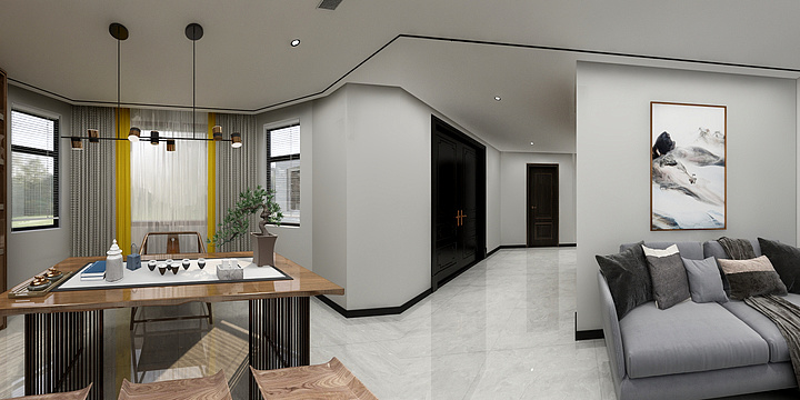 新中源陶瓷丶VR全景-夏州花园1307号-装修设计方案