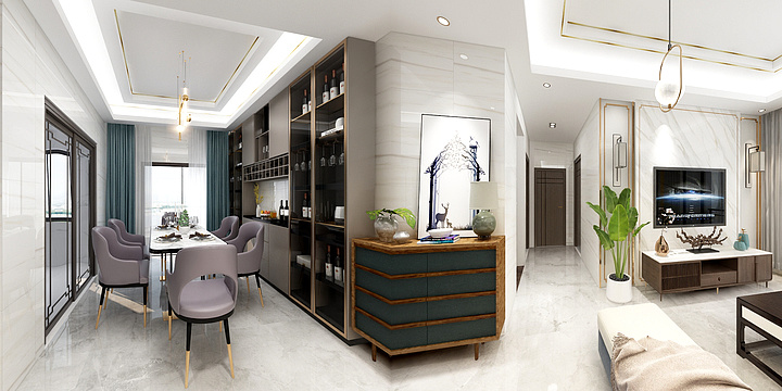 一念花开设计工作室-盛和雅颂-装修设计方案