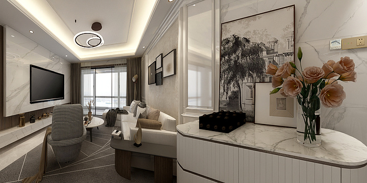 伟少设计-半山悦海B4303郑姐雅居-装修设计方案