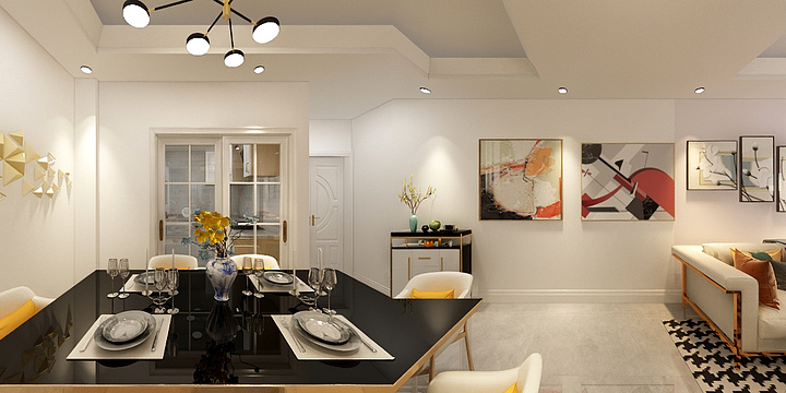 飞霜墨染褚-阳光圣菲-装修设计方案