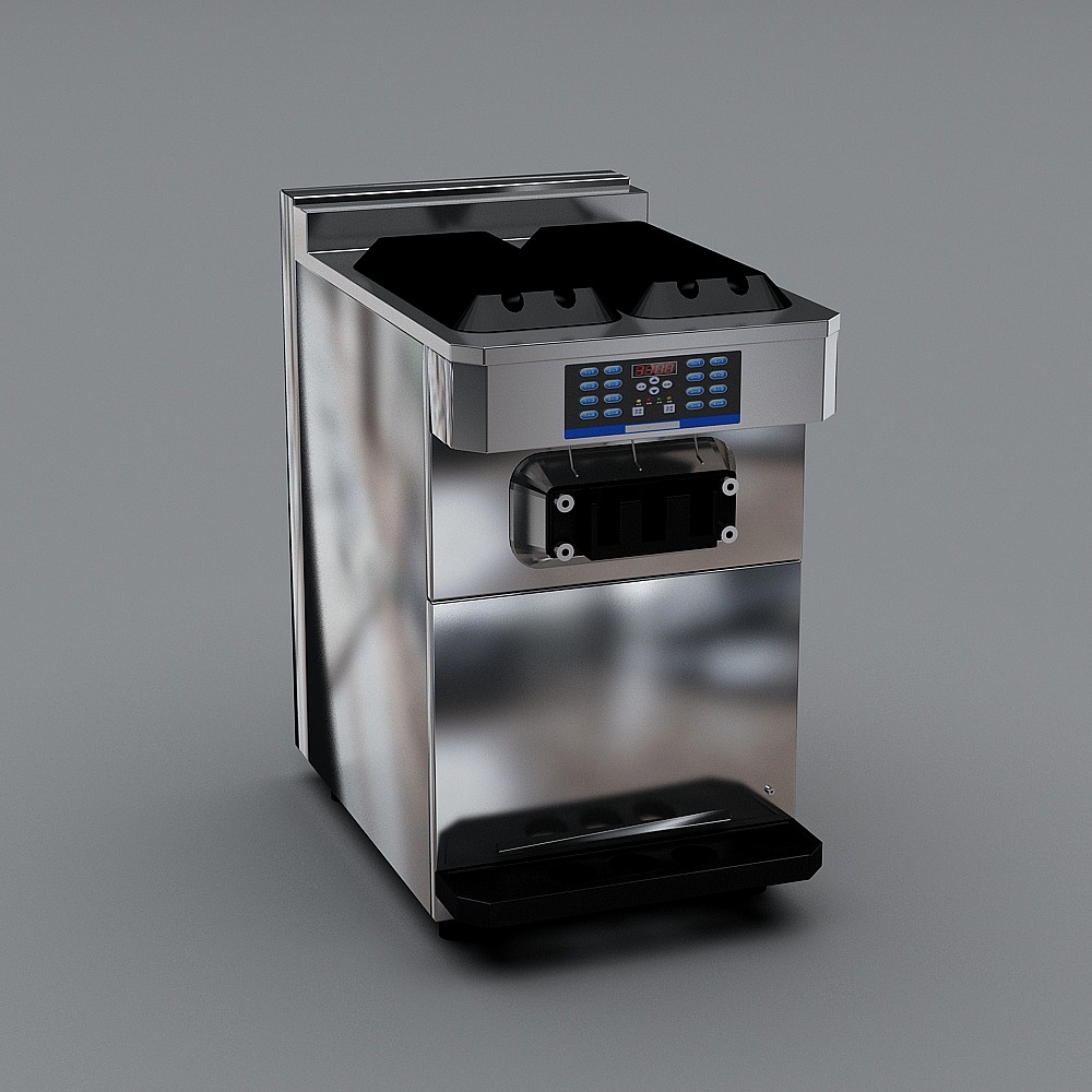 现代奶茶制作设备3D模型