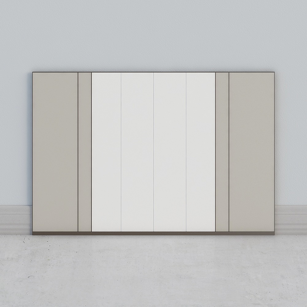 摩登时代新型护墙板--现代轻奢背景墙--XDBJ07A3D模型