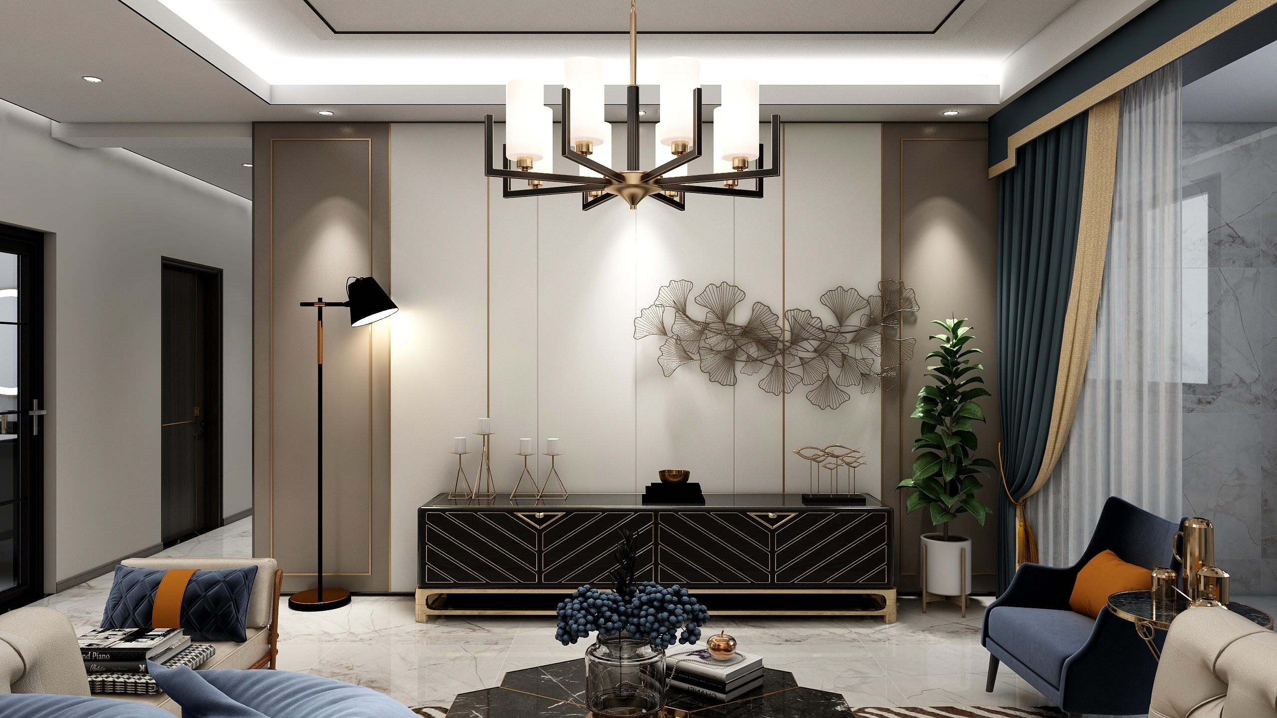 潇洋原创设计-西安东方米兰国际城黄先生-装修设计方案