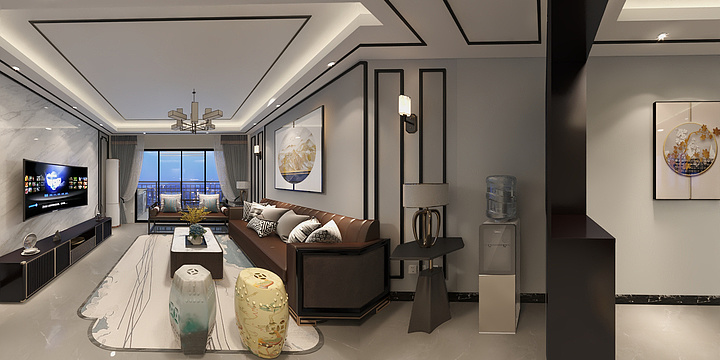 乔奕-黄姐龙潭高峰1-1703雅居（新中式）-装修设计方案