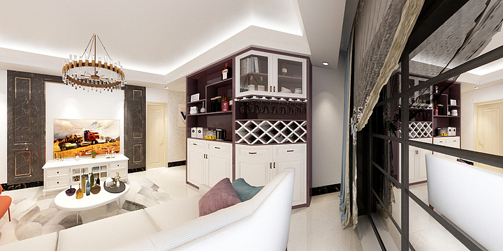 鼎筑装饰-瑞和园89.50㎡B户型3室2厅1卫-装修设计方案