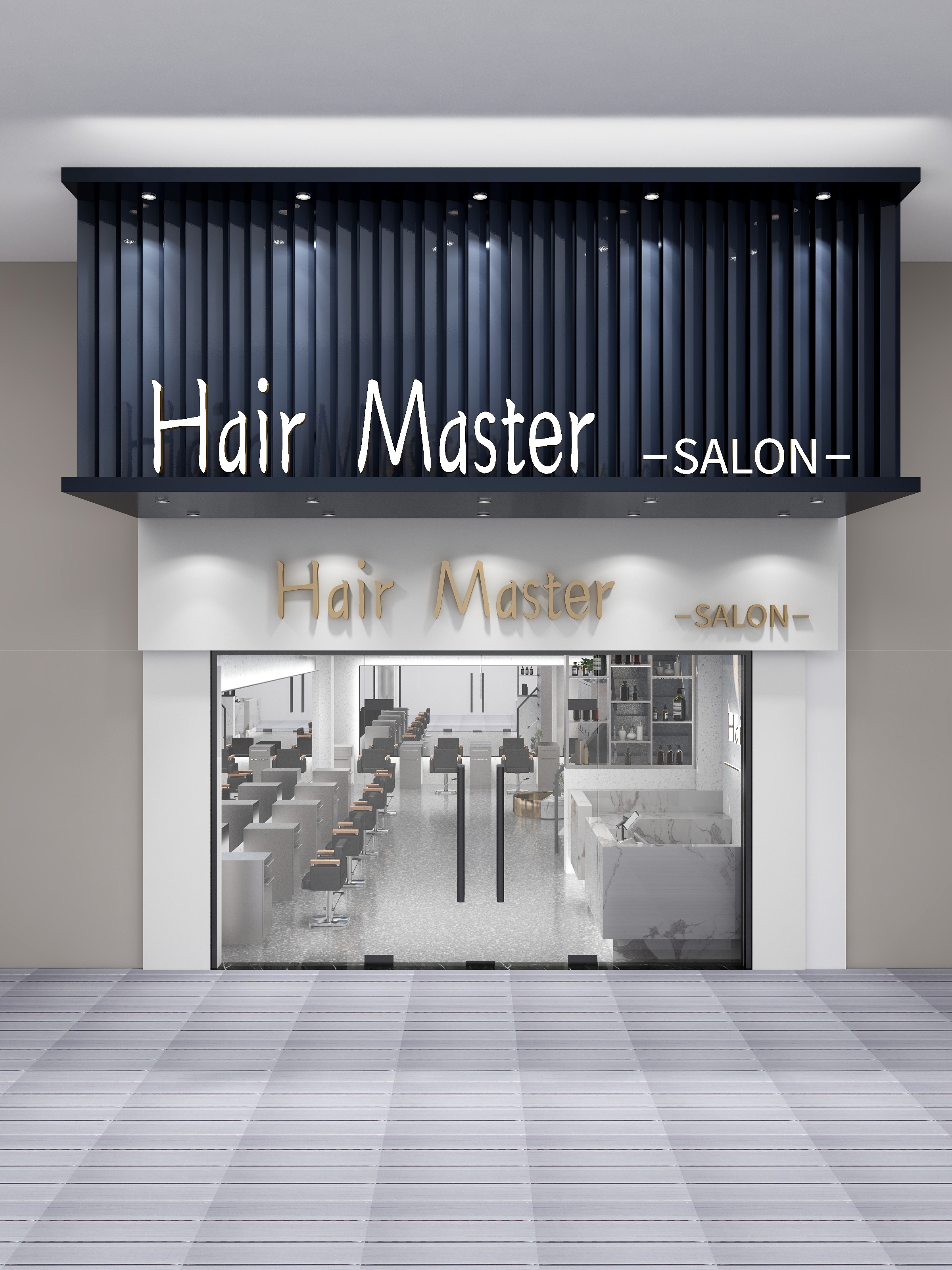 人仁忍韧-理发店mentou-装修设计方案