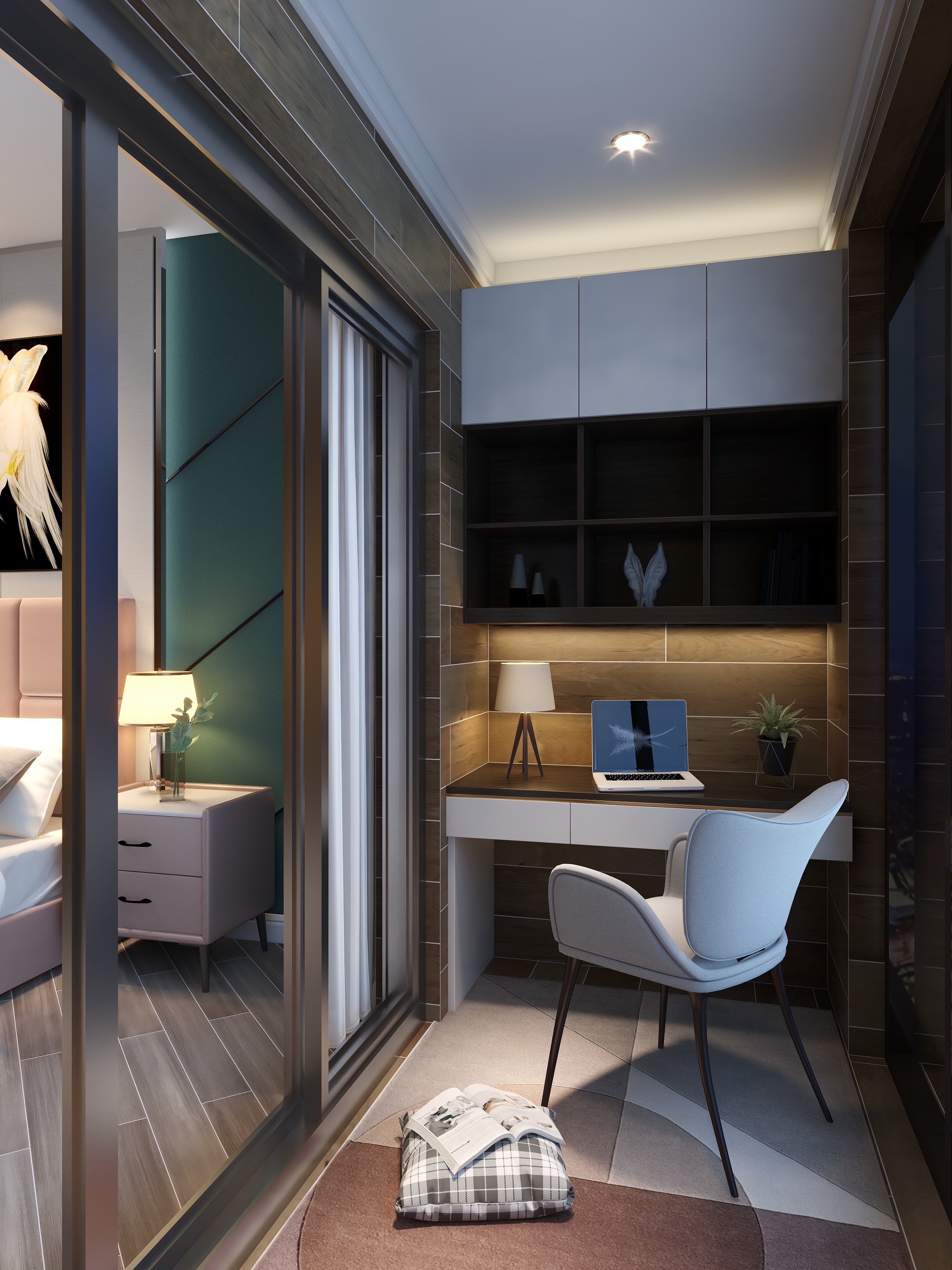 合肥溪岭空间设计-130平现代轻奢四房装修效果图