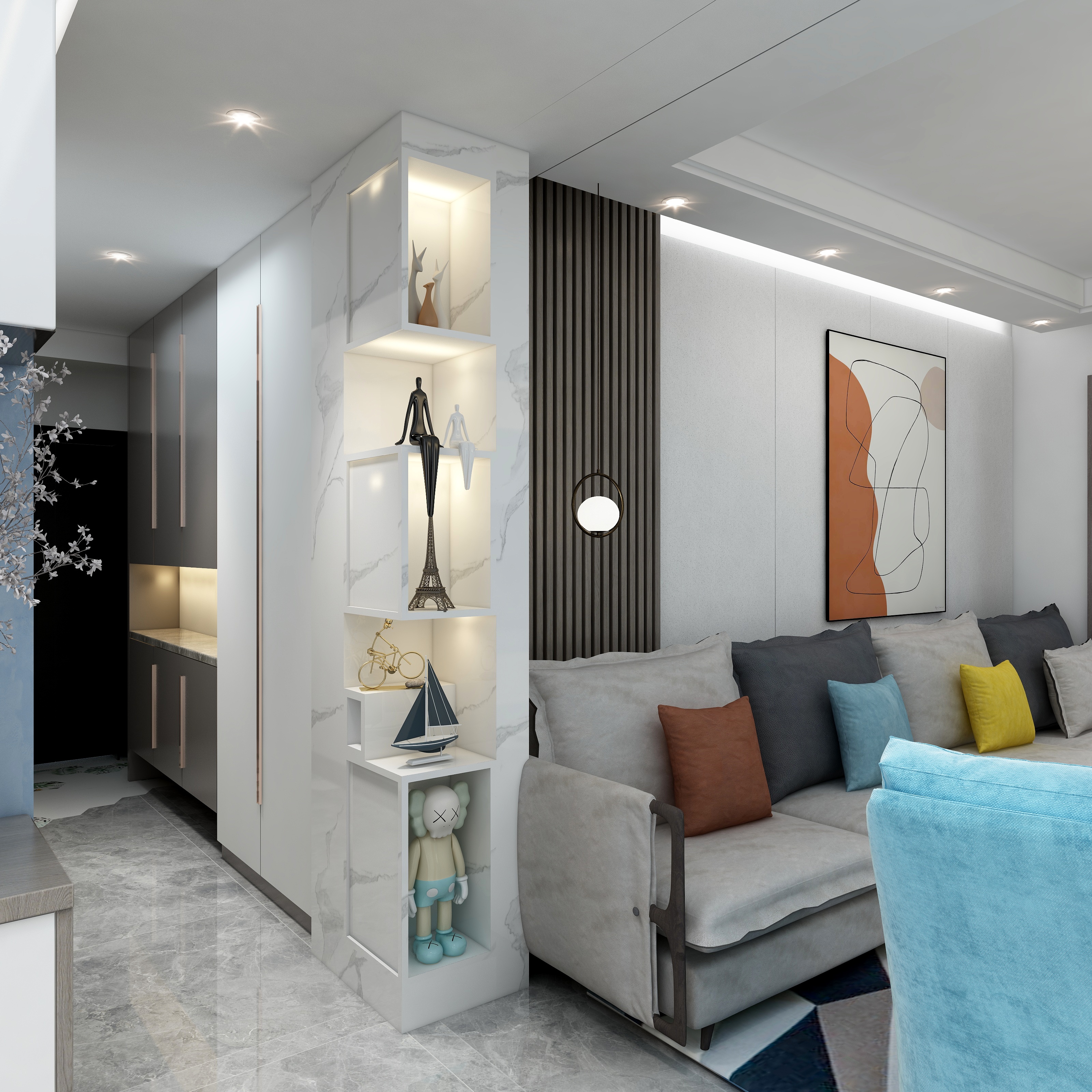 M1NDSET-凯旋城客餐厅厨房卧室阳台-装修设计方案