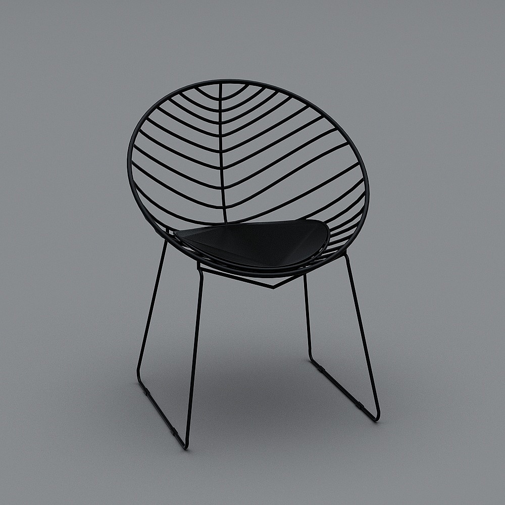 工业LOFT桌椅-椅子-13D模型