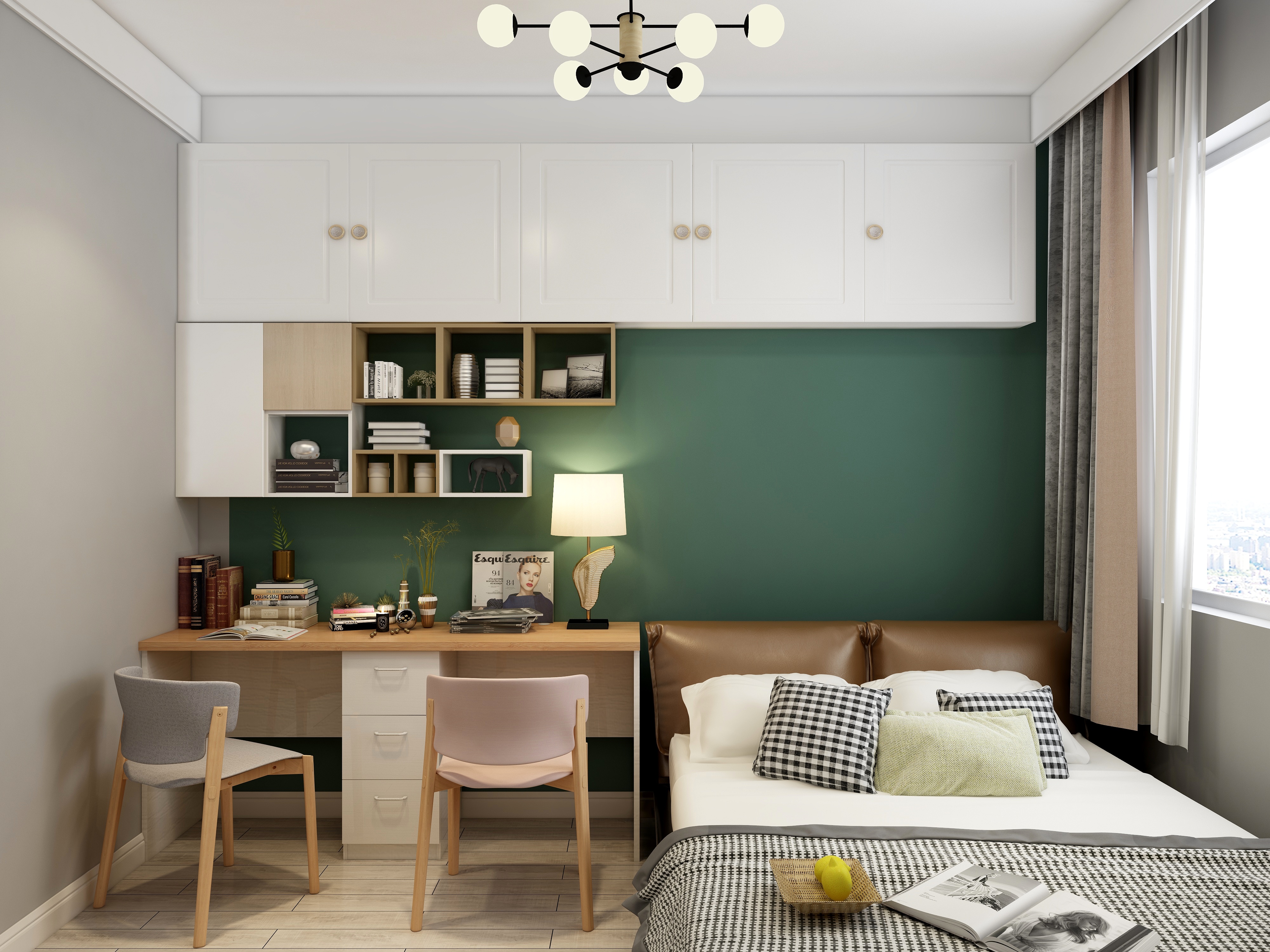 王思力-海湾新城--三居混搭风装修效果图