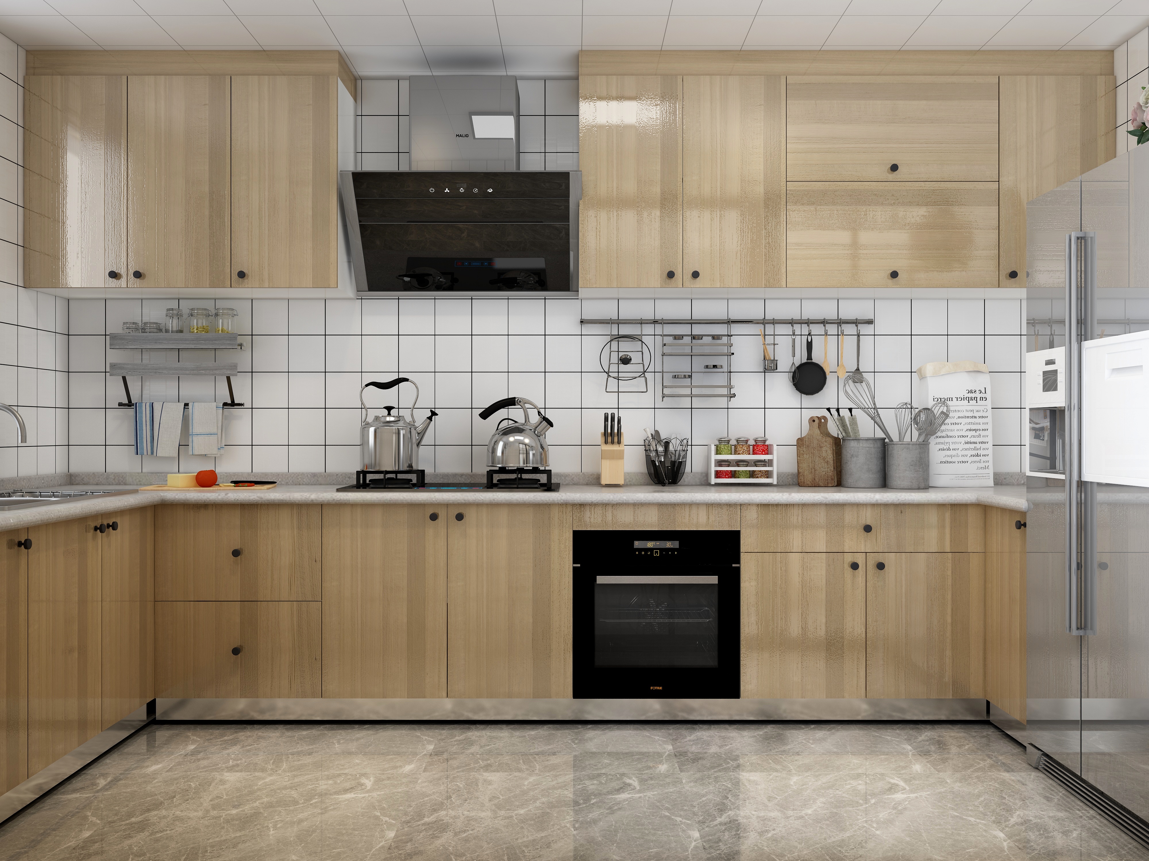 王思力-海湾新城--三居混搭风装修效果图