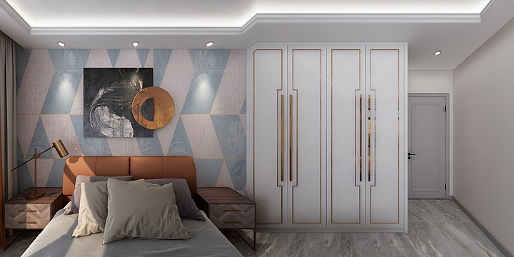 建安嘉业设计王小盟-剑桥郡三居效果图展示-装修设计方案