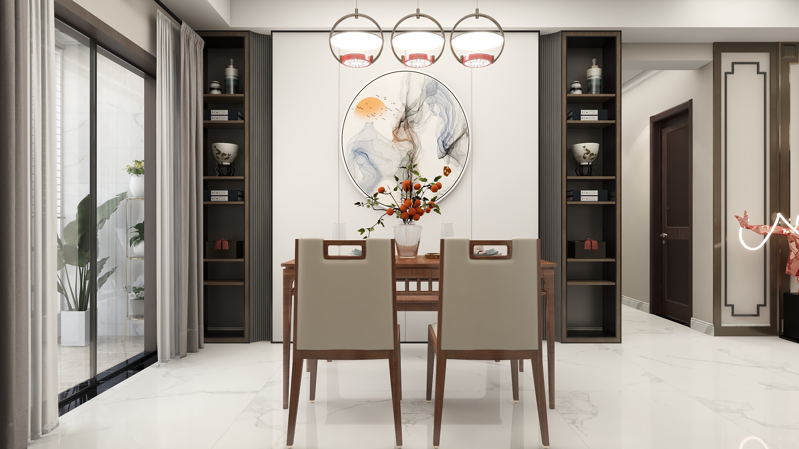 吴爽-新中式四居装修效果图