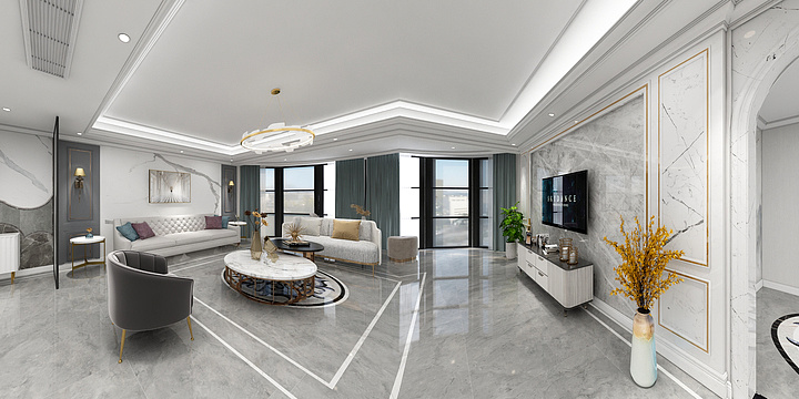 陈忠林荣业装饰-马可波罗瓷砖欧式-装修设计方案