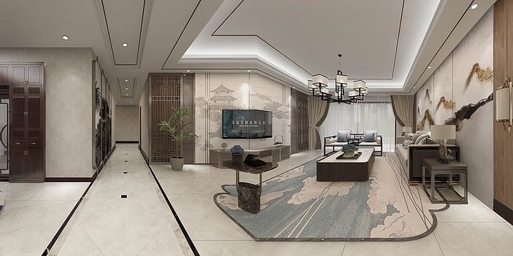 铂辰建材设计部-瀚宇天悦湾1楼-装修设计方案