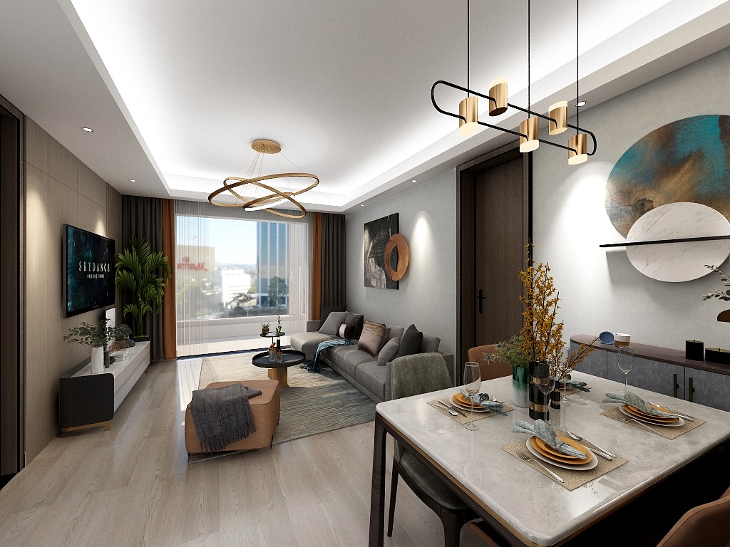 麻钊恩-融信88㎡现代轻奢-装修设计方案