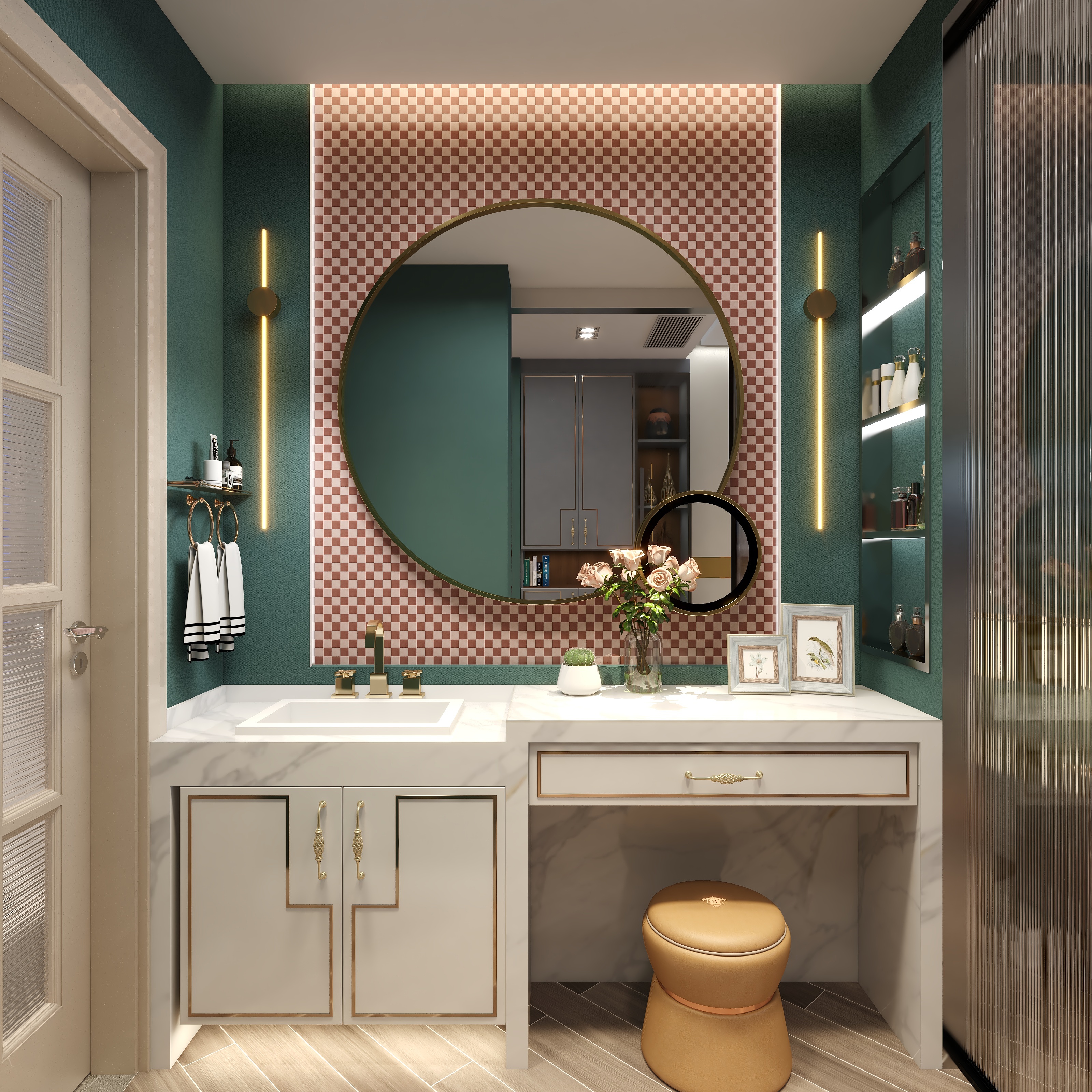 合肥溪岭空间设计-130平现代轻奢四房装修效果图