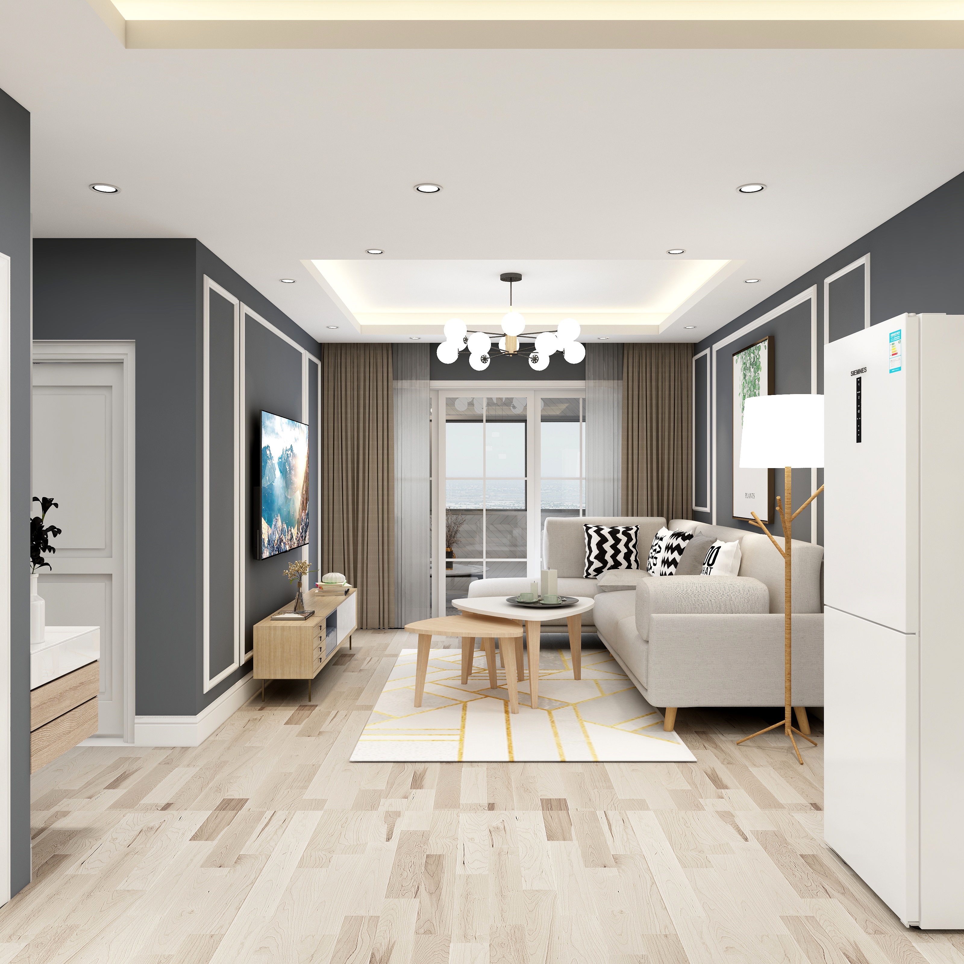 星空间丨袁思路-首钢-80平两居室-装修设计方案