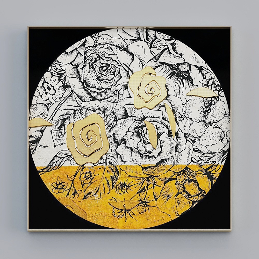 臣萱全屋配画-晶瓷-玫瑰3D模型