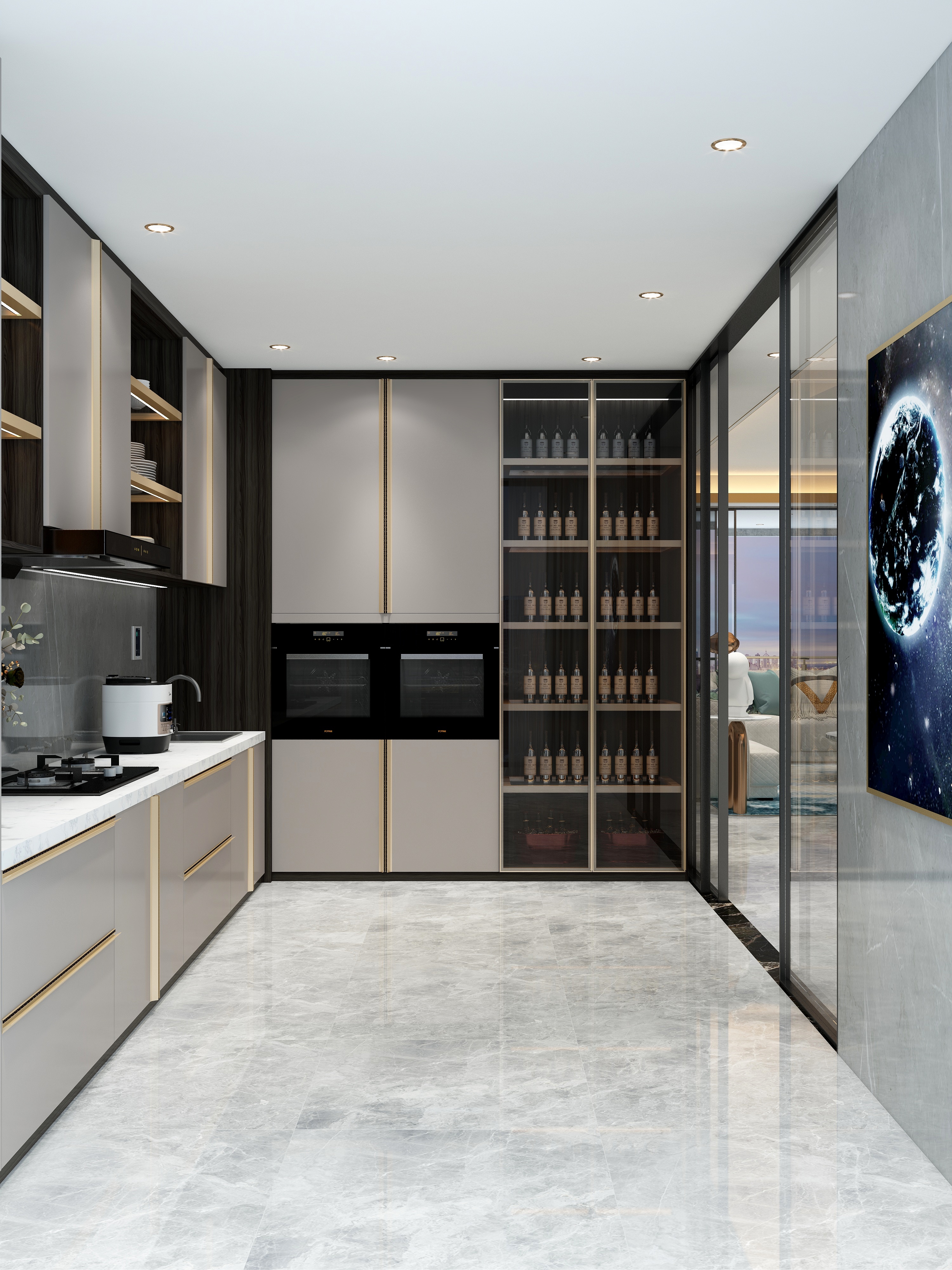 布凡设计的智慧门店系统-轻奢《星河万倾》装修效果图