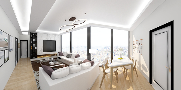 严二少-瑞和园89.50㎡B户型3室2厅1卫-装修设计方案