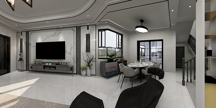 览千山渡万水-陈先生雅居(黑白灰)-副本-装修设计方案