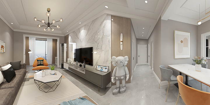 致远L-玉龙半岛5-2-3205-轻奢-装修设计方案