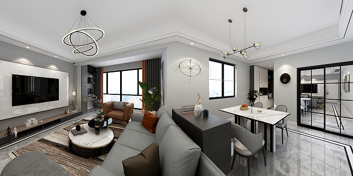 沈灵-帝一江岸黑白灰-魏先生雅居-装修设计方案