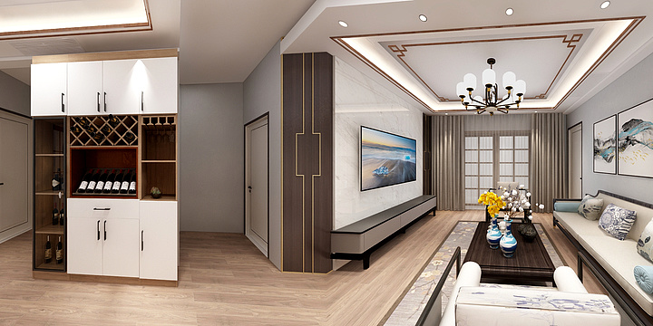 瑞尺全屋定制柜-朵薇拉整体软装-新澎湃国际社区4幢703-装修设计方案