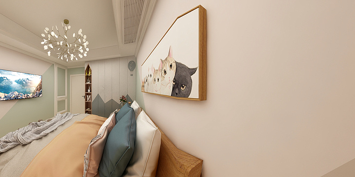 RG005-德信海德公园83.00㎡A2’3室2厅1卫1厨-装修设计方案