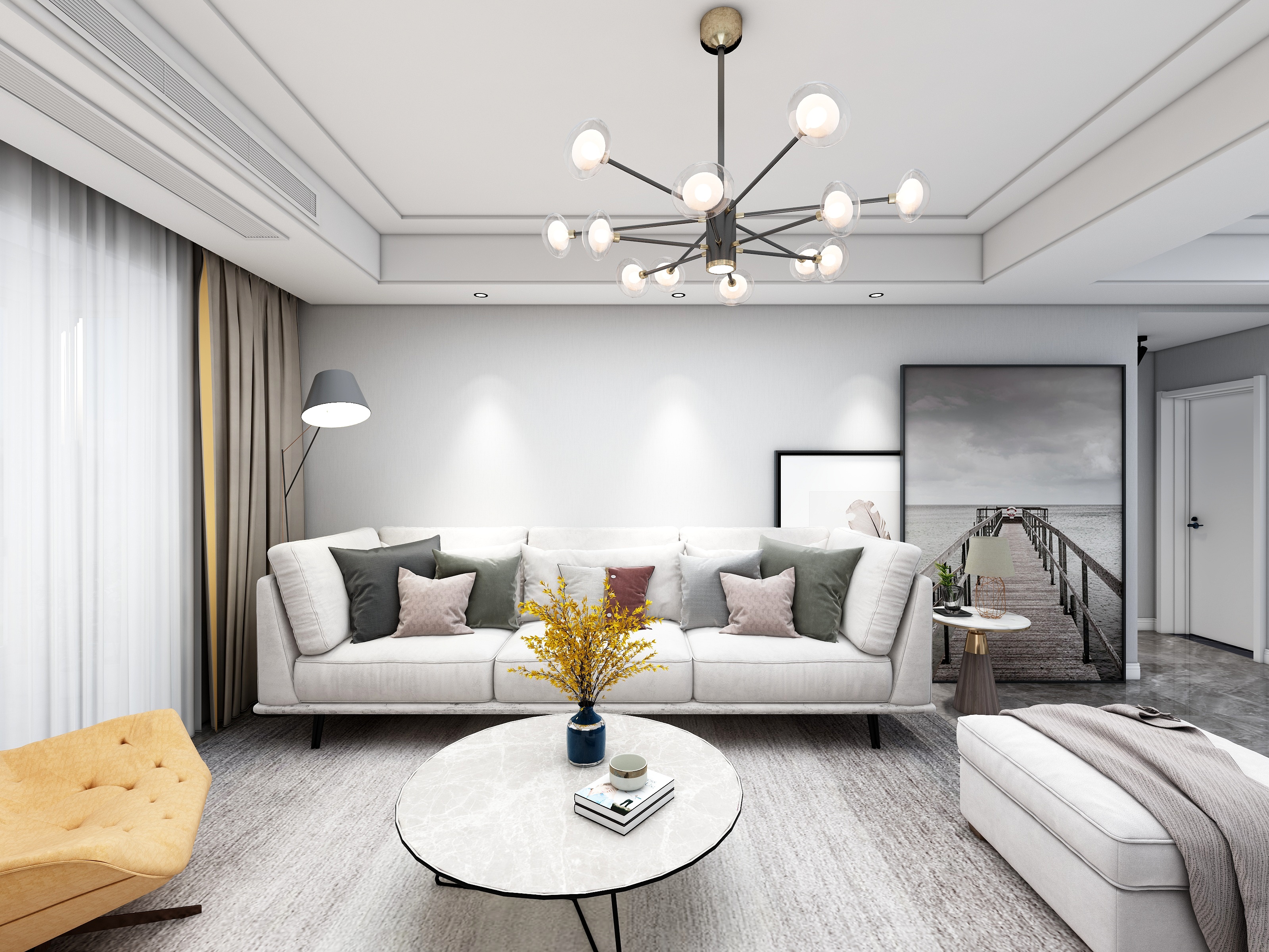 徐坤-130平现代三居室-装修设计方案