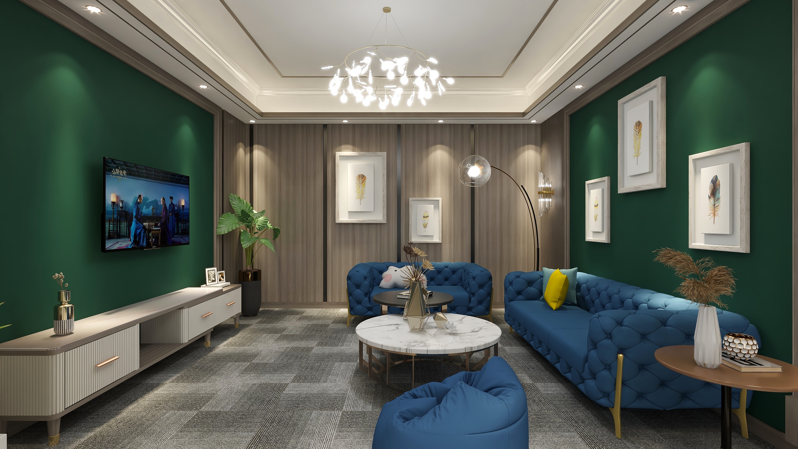 空间规划师徐振伟-展臣轻奢展厅装修效果图