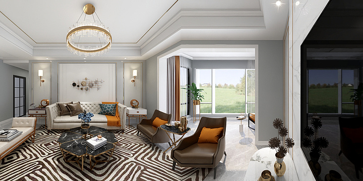 Linin_-桃溪川130现代美式-装修设计方案