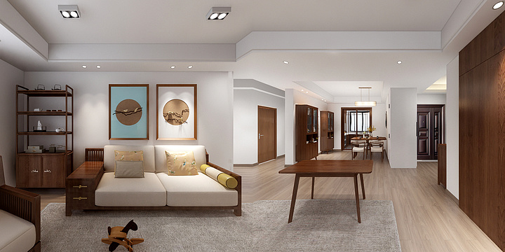 设计师曹芳-谭房中央公园周女士-装修设计方案