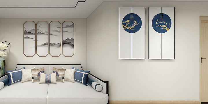 95465****-新中式接待室-装修设计方案