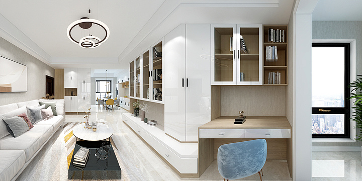 金享装修设计-116平时尚现代三室-装修设计方案