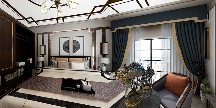 ADAM亚当-新中式-卧室-装修设计方案