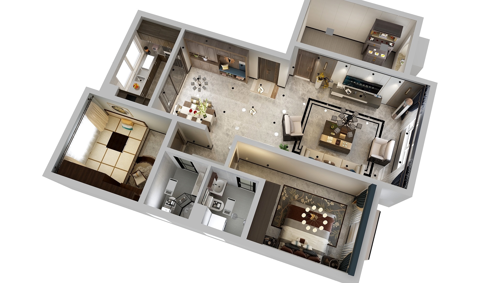 安Mg设计-北欧云著19-302-装修设计方案