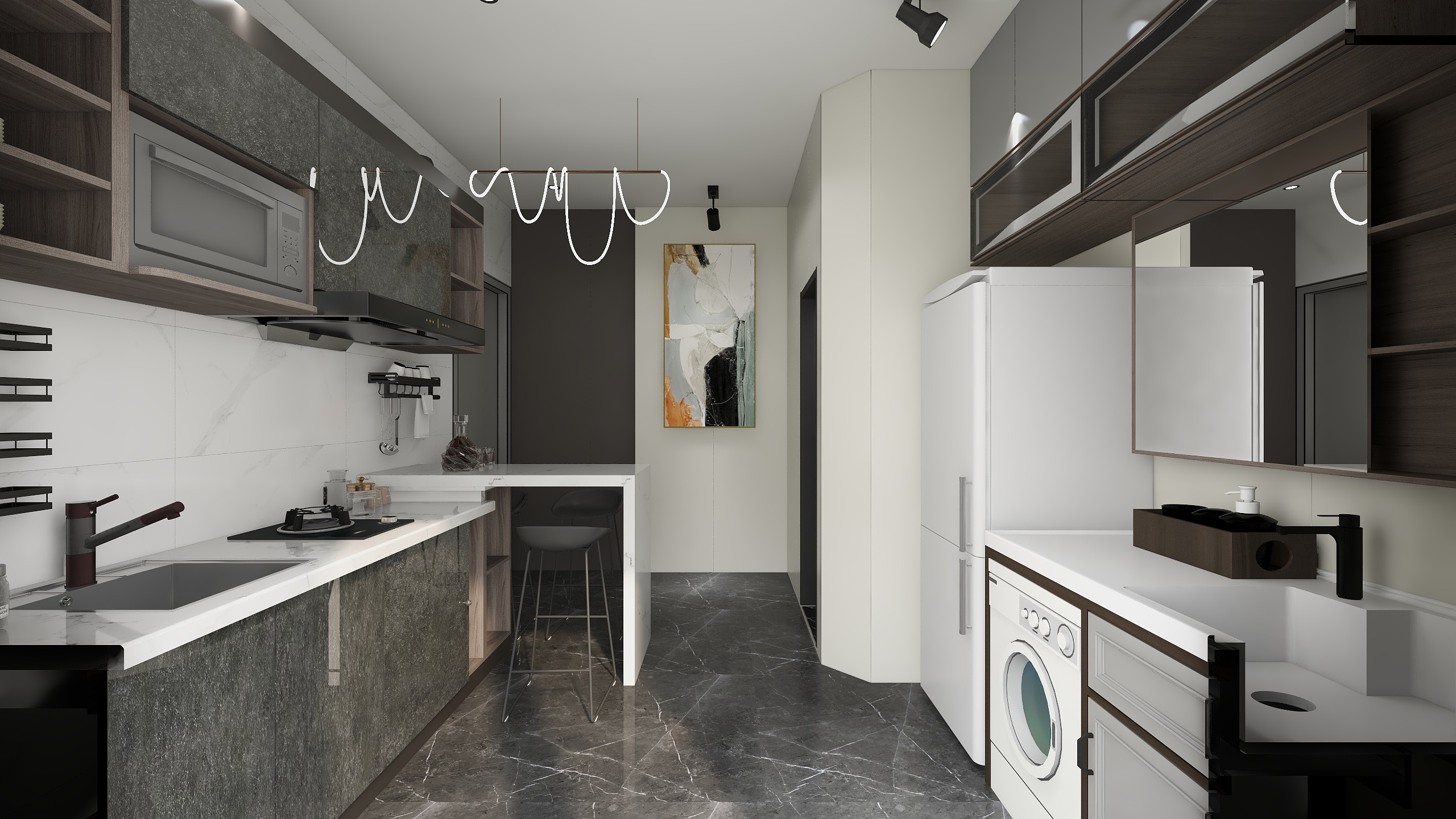 室内工程设计-金地车库装修效果图