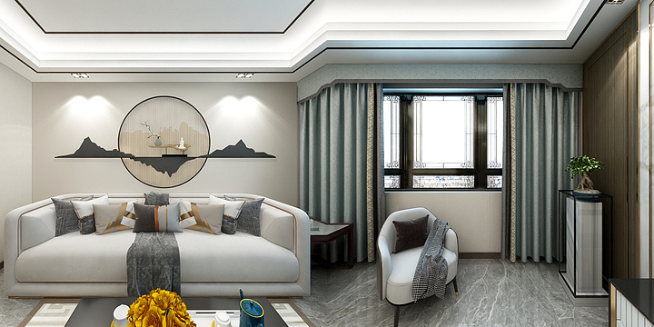 Maroon丿-新中式-装修设计方案