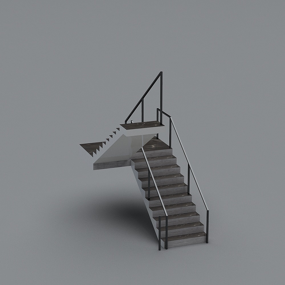 楼梯-中式3D模型