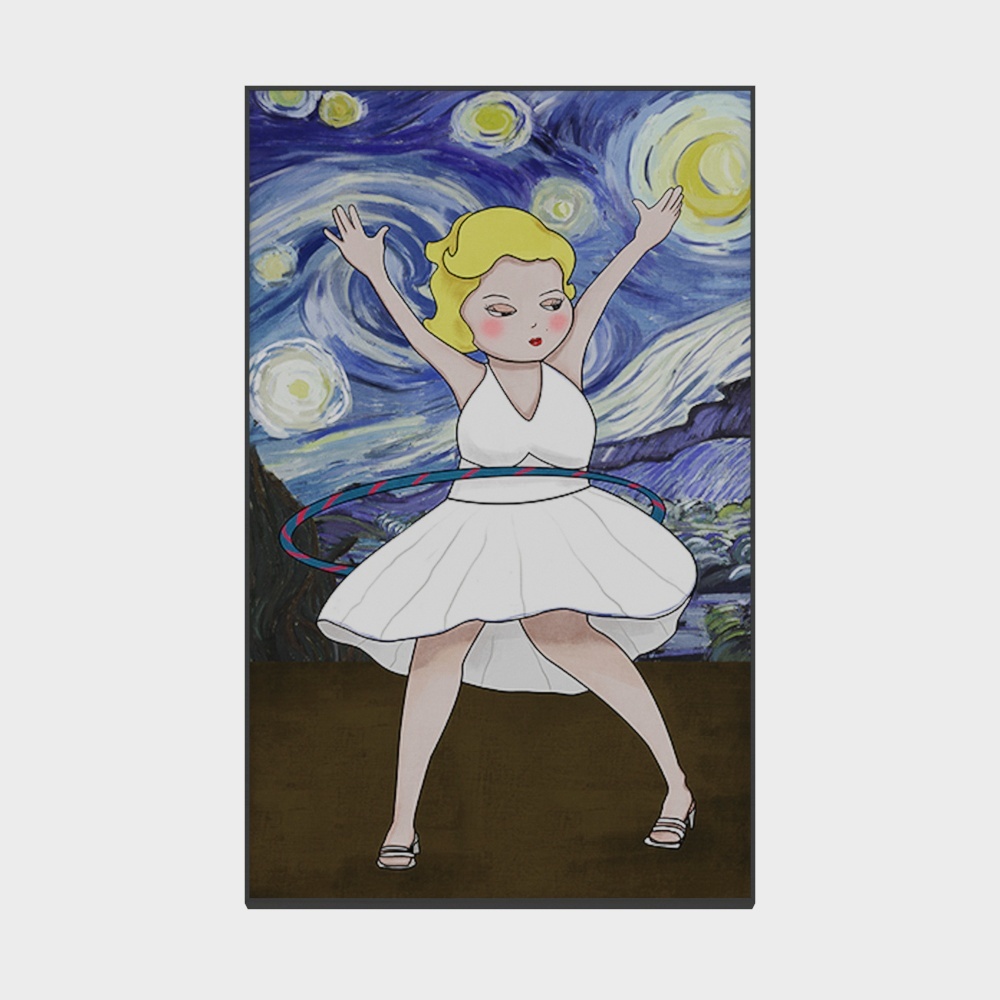 罗尚-现代风-客厅卧室装饰画-搞怪女孩