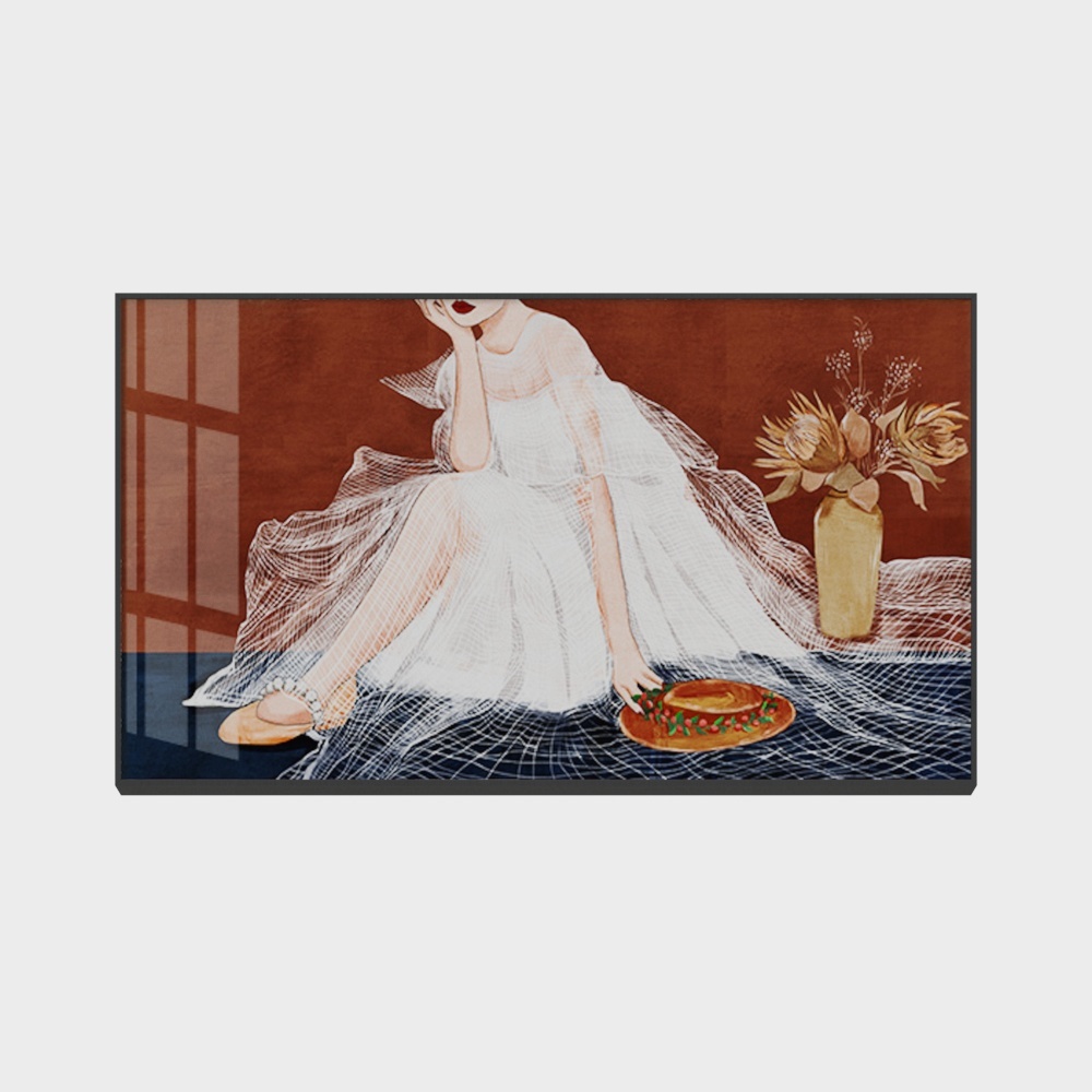 罗尚-现代风-客厅卧室装饰画-回眸3D模型