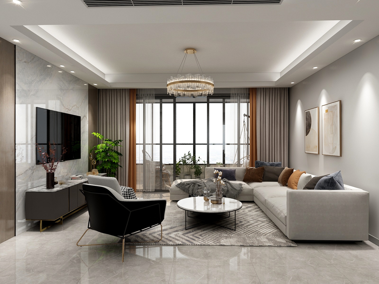 三横艺墅-碧桂园简约案例150平-装修设计方案