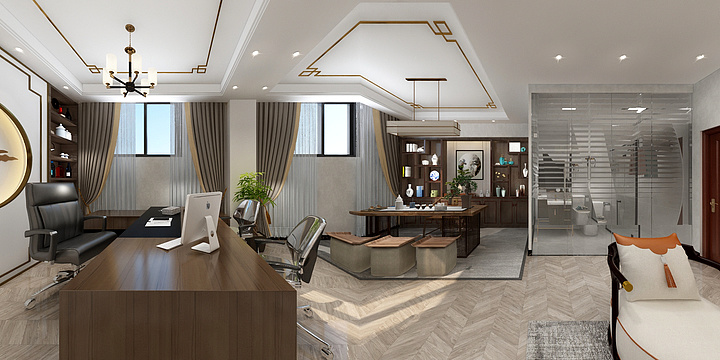 设计师汤杰-《工装办公室》-装修设计方案