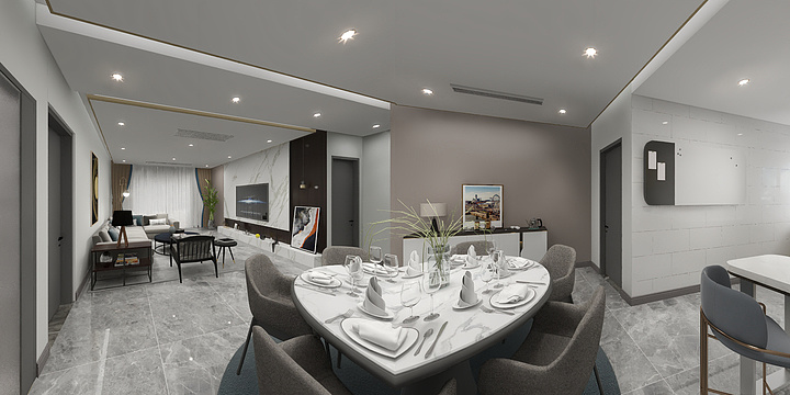 白晓鹏-【139㎡大平层】现代轻奢-装修设计方案