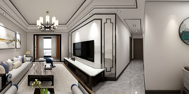 噗嗤大-金谷广场-宋姐-新中式-装修设计方案