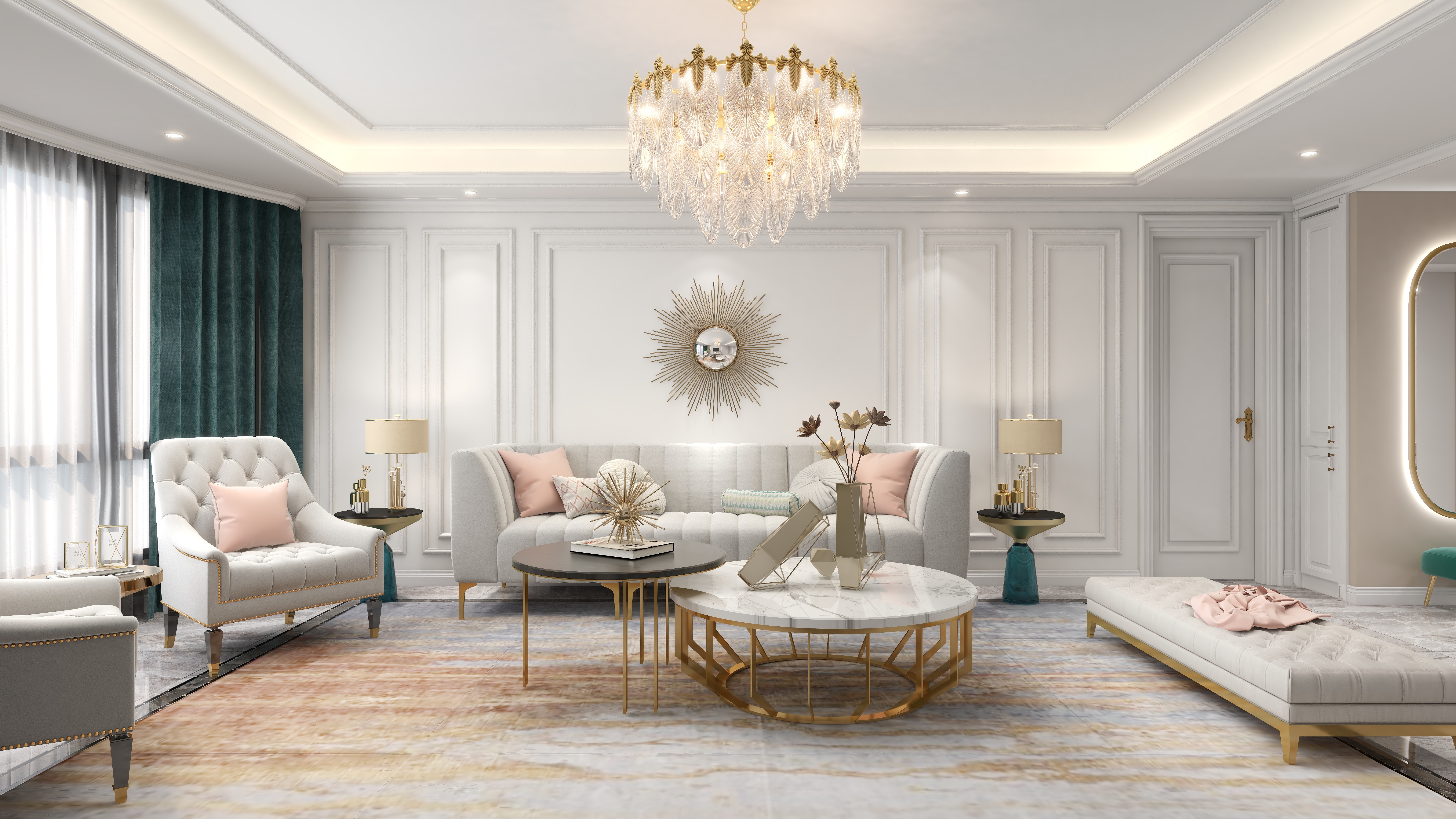 陈辉-内蒙-简美一层客餐厅装修效果图第4张