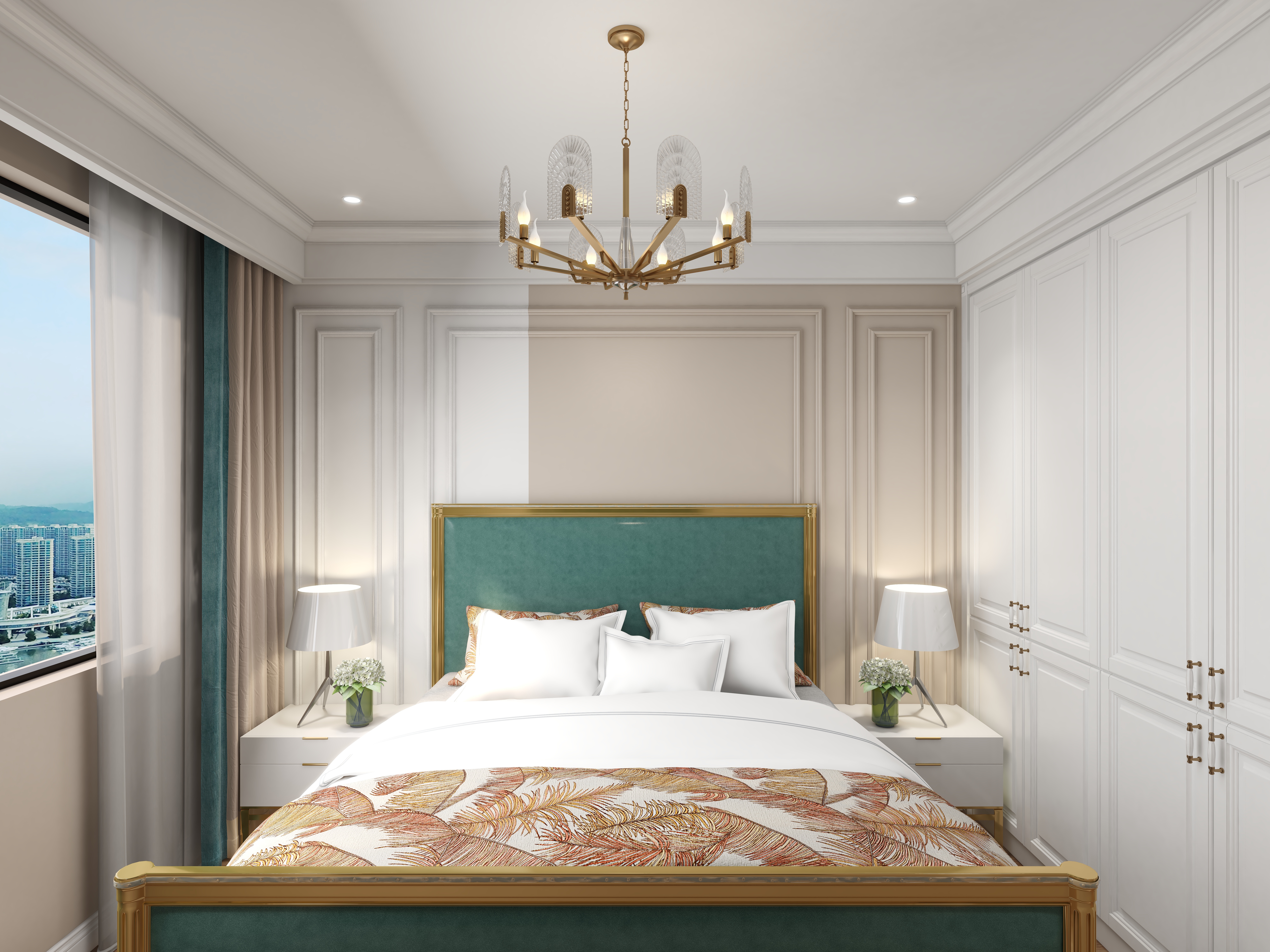 陈辉-内蒙-简美一层卧室装修效果图第1张